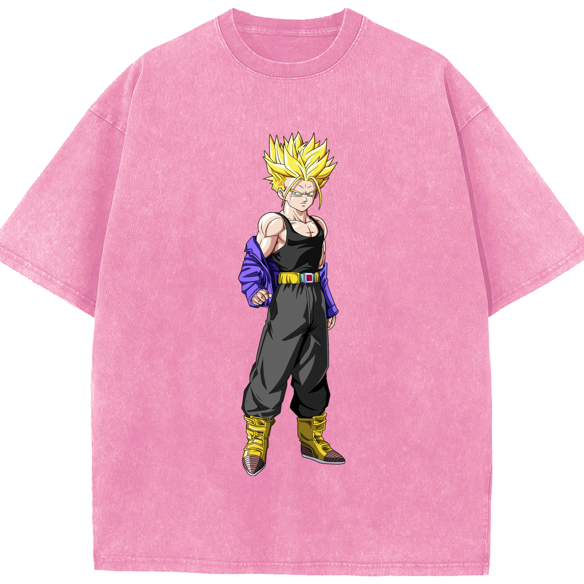 （画像用） ドラゴンボール トランクス（Torankusu）DRAGON BALL Trunks 綿100% ヴィンテージ風 半袖Tシャツ（フロントプリント）